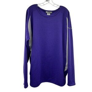 Boombah Men's Textured Long Sleeve Top Active Purple/Gray Size XL